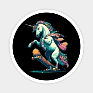 Fantasy unicorn skater Magnet